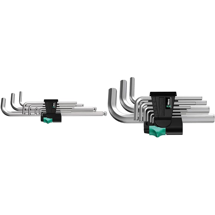 Wera 950 PKL/9 SM N Winkelschlüsselsatz, metrisch, gestellverchromt, 9-teilig, 05022087001 & 950/9 S