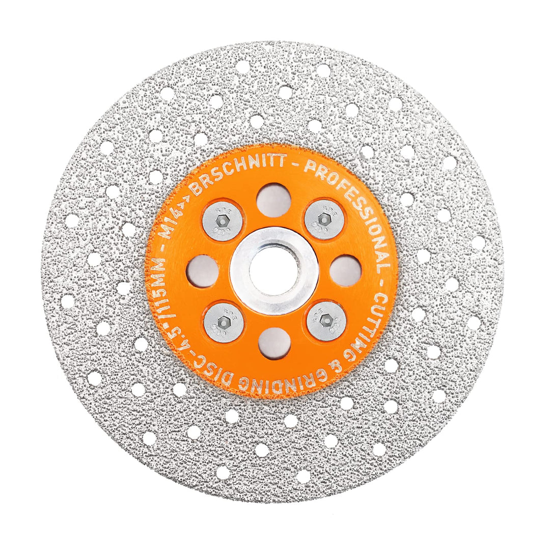 Diamant Trennscheibe 115mm - BRSCHNITT Doppelseitig zum Schneiden und Schleifen Granit Marmor Fliese