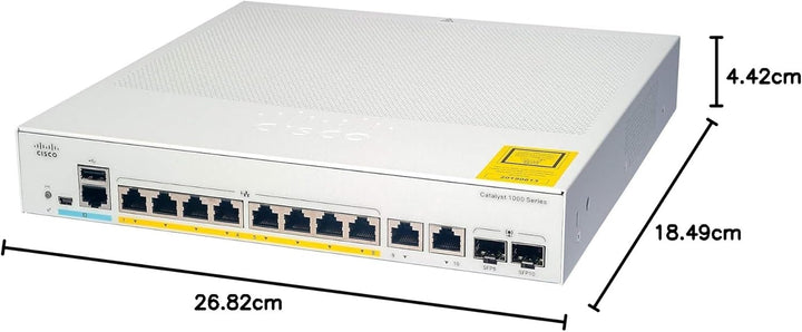 Cisco Catalyst C1000-8T-E-2G-L network switch Managed L2 Gigabit Ethernet (10/100/1000) Grey