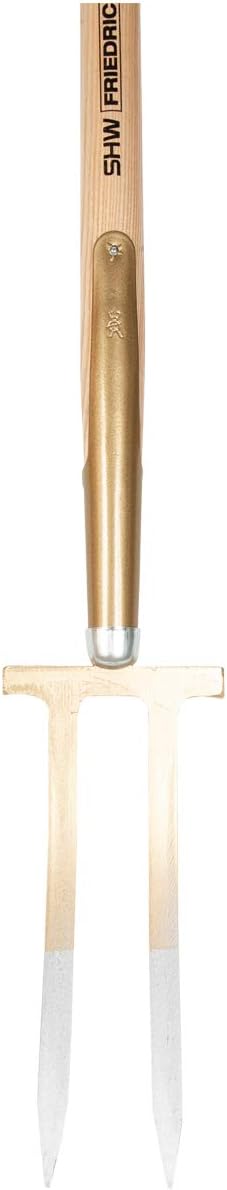 SHW-FIRE 59046 Rosengabel Bajonettzinken Stahl Handgeschmiedet Geschmiedet mit Stiel Holzstiel 85 cm