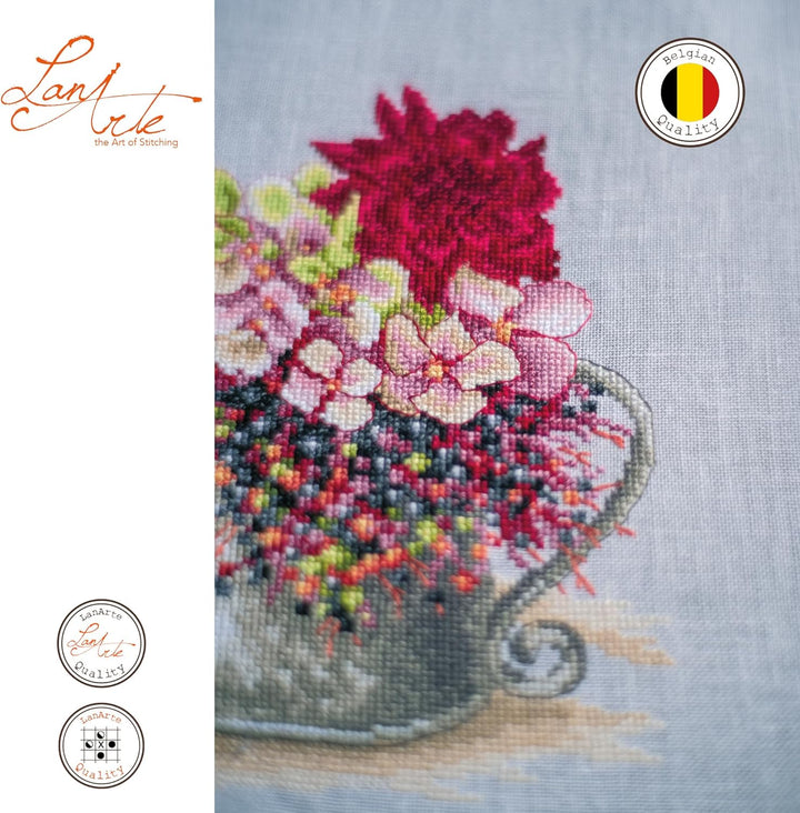 Lanarte PN-0185110 Kreuzstichset, Mehrfarbig, 19x24cm