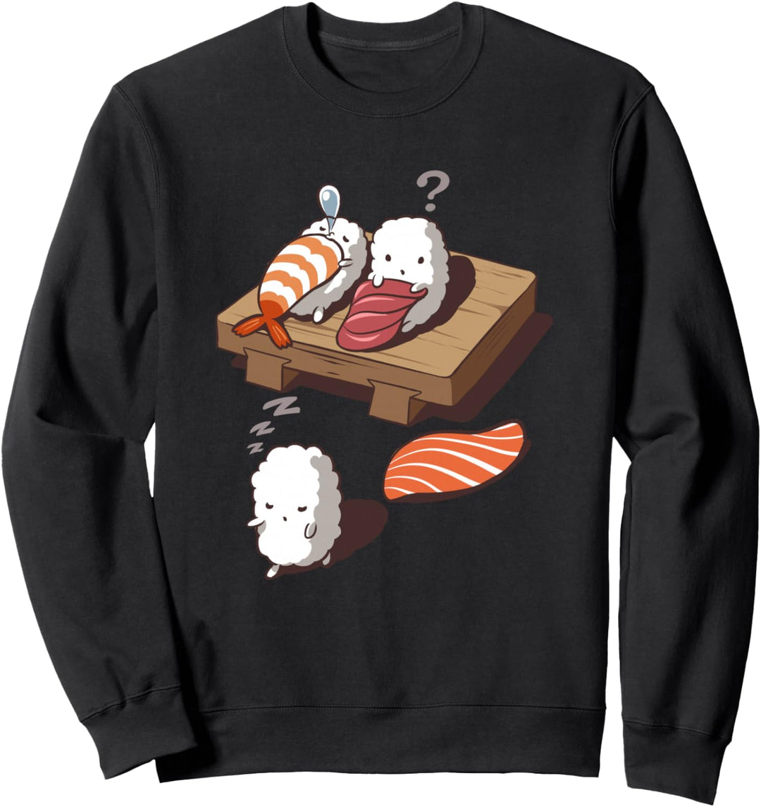 Lustiges japanisches Nigiri Sushi Sleepwalking Sweatshirt