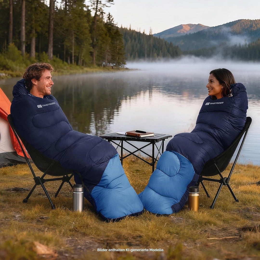 Schlafsack - 1,35 kg 3 Jahreszeiten-Deckenschlafsack, 2-in-1 Schlafsack Erwachsene, 10 °C bis 26 °C