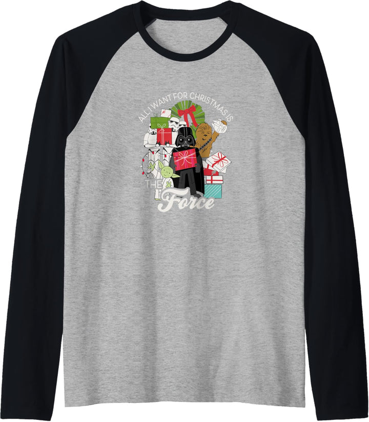 Star Wars Darth Vader All I Want For Christmas Is The Force Raglan