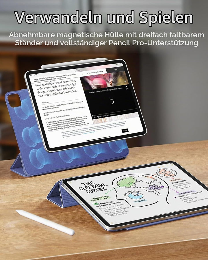 ESR für iPad Pro 13 Zoll Hülle M5/M4 (2025/2024), magnetische Befestigung, dünne Trifold Ständerhüll