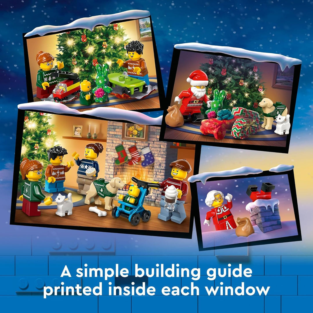 LEGO City Adventskalender 2024, Urlaub Countdown Geschenk ab 5 Jahren, 24 Überraschungen für Kinder,