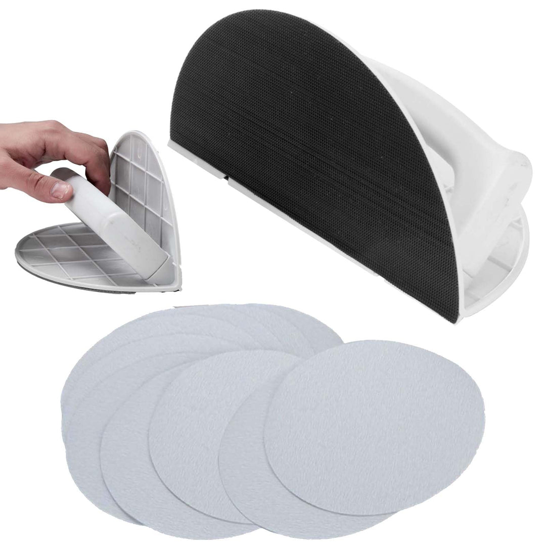 Semi-Circular Angle Sanding Sandpaper Tool, FORMVERSITY Selbstklebendes Schleifpapier Schleifwerkzeu