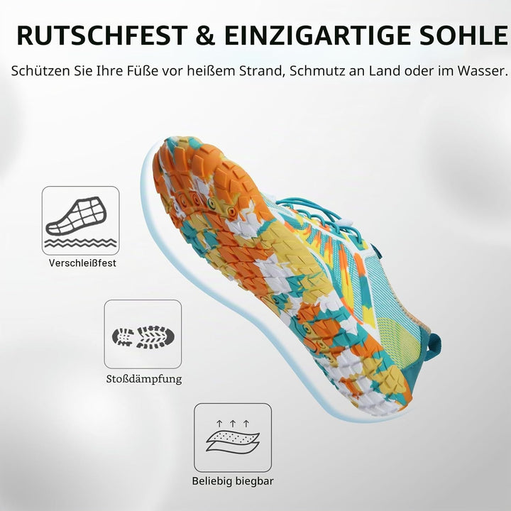 IceUnicorn Barfussschuhe Damen Herren Breite Traillaufschuhe Zehenschuhe Unisex Schwimmschuhe Strand