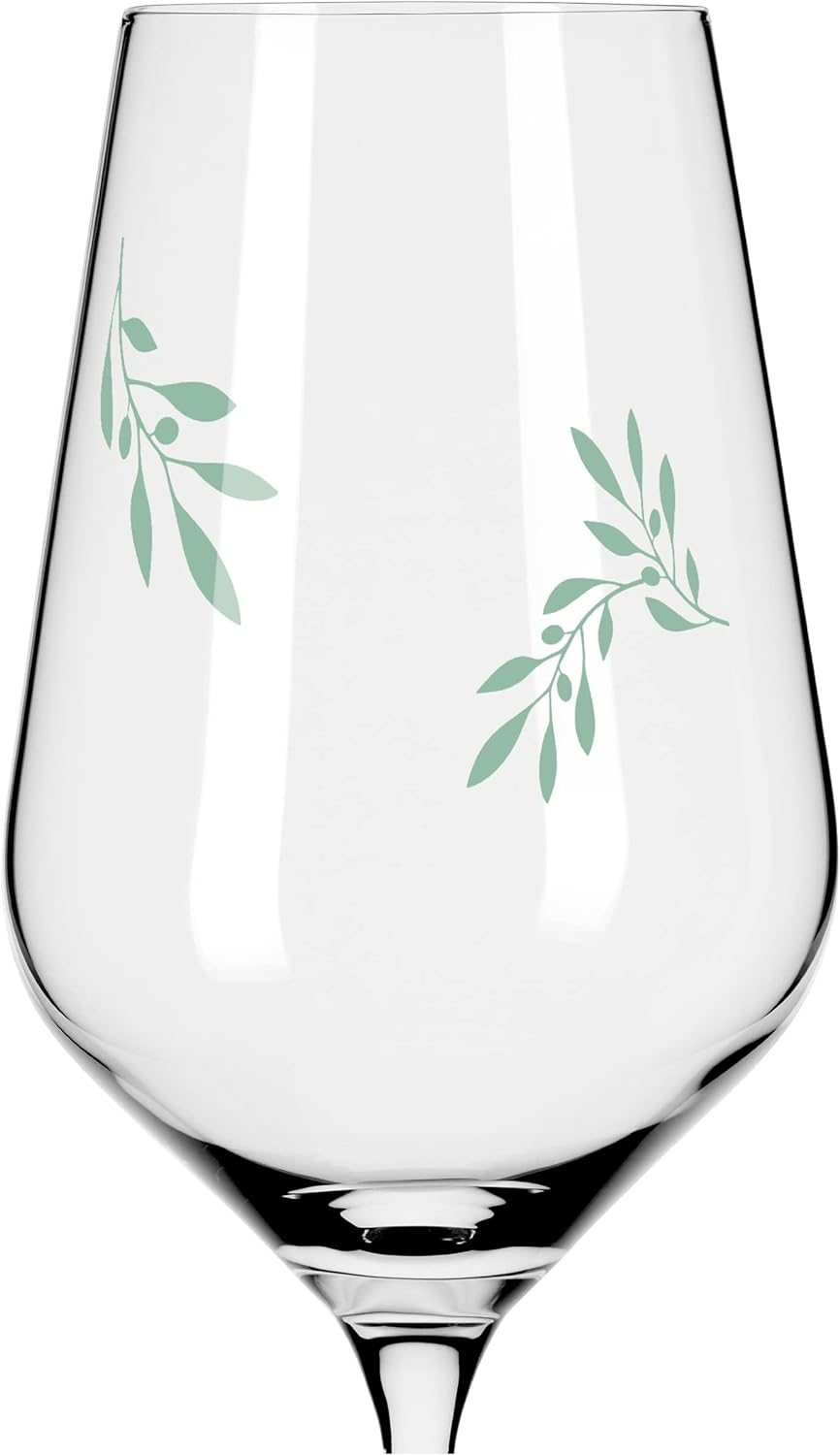 RITZENHOFF 3922001 Weissweinglas 300 ml 2er Set – Organix Nr. 1 – organische Farbe Grün, 45% recycel