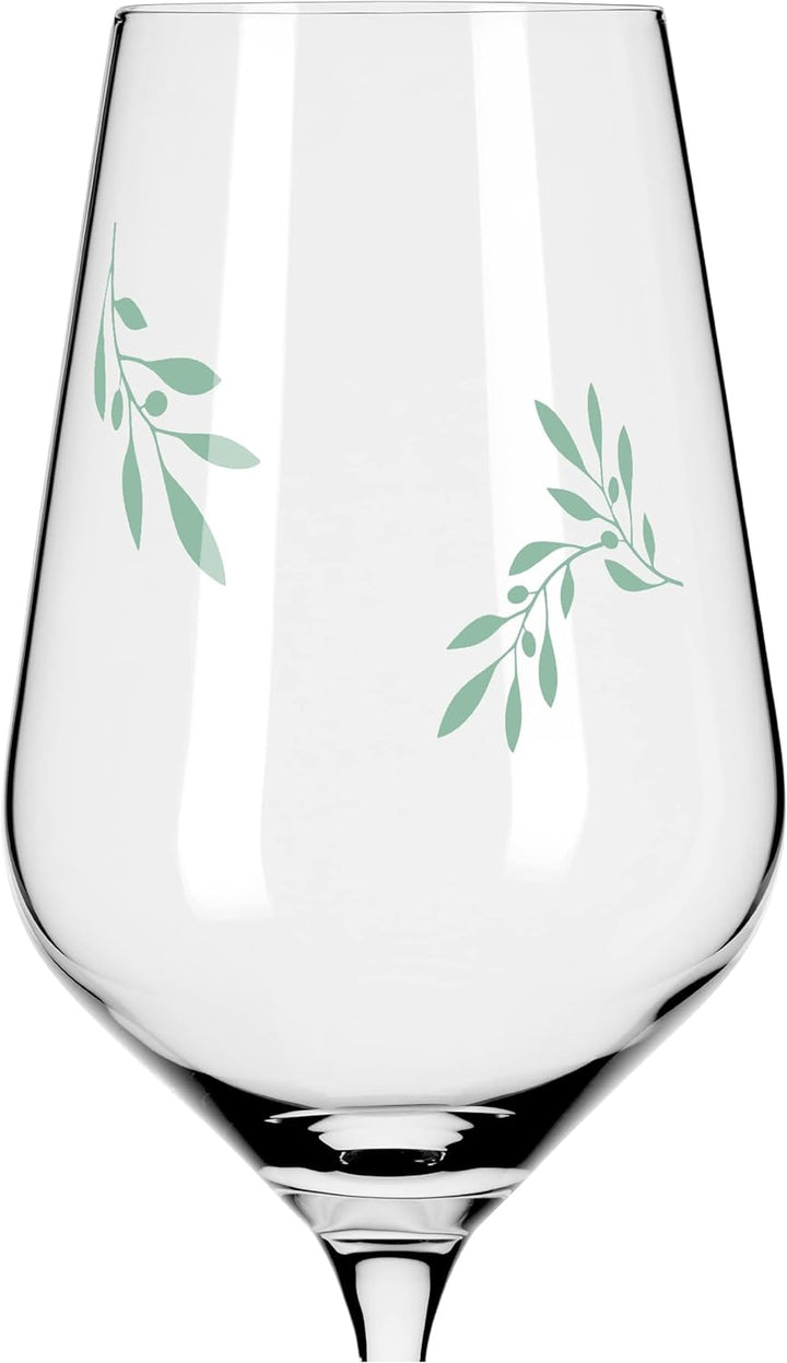 RITZENHOFF 3922001 Weissweinglas 300 ml 2er Set – Organix Nr. 1 – organische Farbe Grün, 45% recycel
