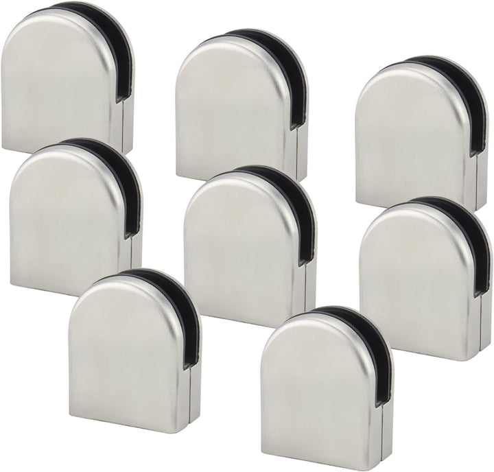 (Verbesserte Version) 8 x Edelstahl Stainless Steel 304 Klemmhalter Glasklemme Glasklemmhalter Glash