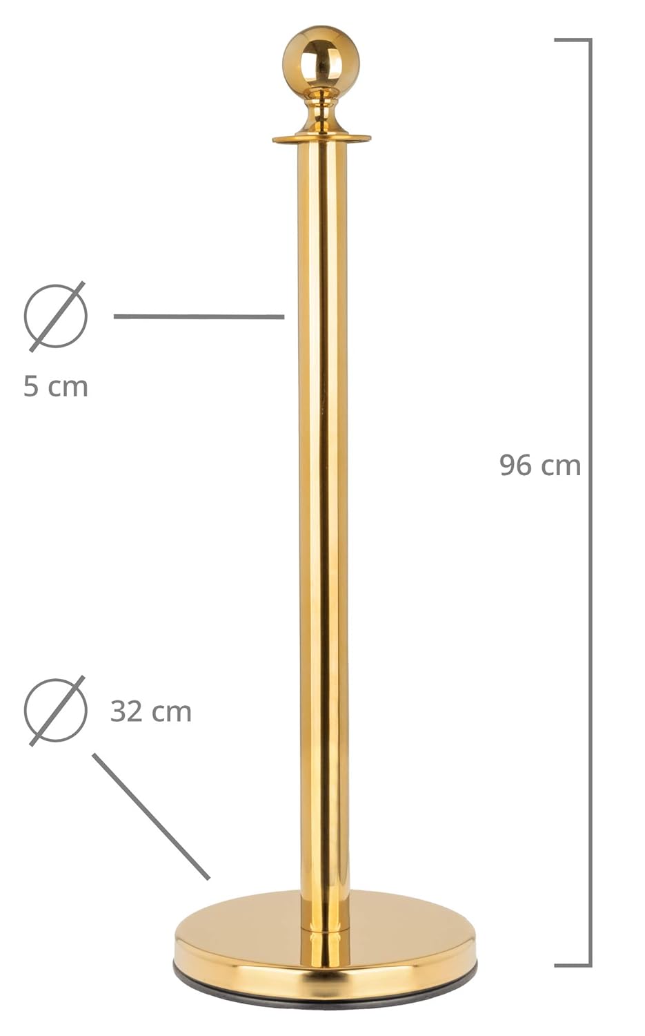 Stagecaptain PLS-150 Deluxe 2.1-150G Absperrständer Personenleitsystem - 2 Edelstahl-Stative und 1 r