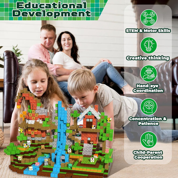 Magnetische Bausteine mit Magische Flussabenteuer: 300 Teile Magnetbausteine – Baue Deine Eigene Sch
