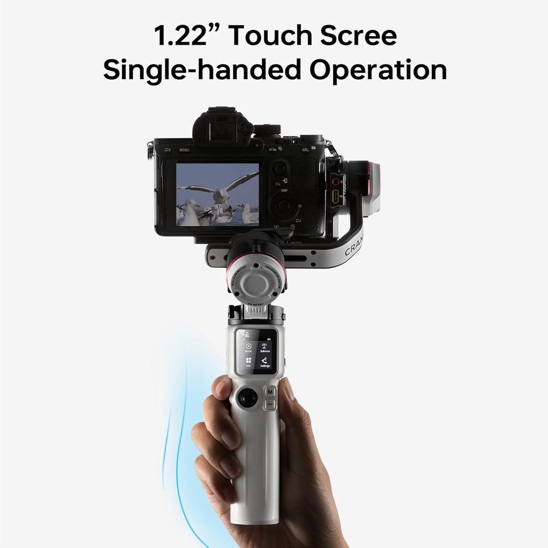 ZHIYUN Crane M3 [Official] Gimbal für Kamera und Smartphone, 3-Achsen Stabilisator mit Stativ und 80