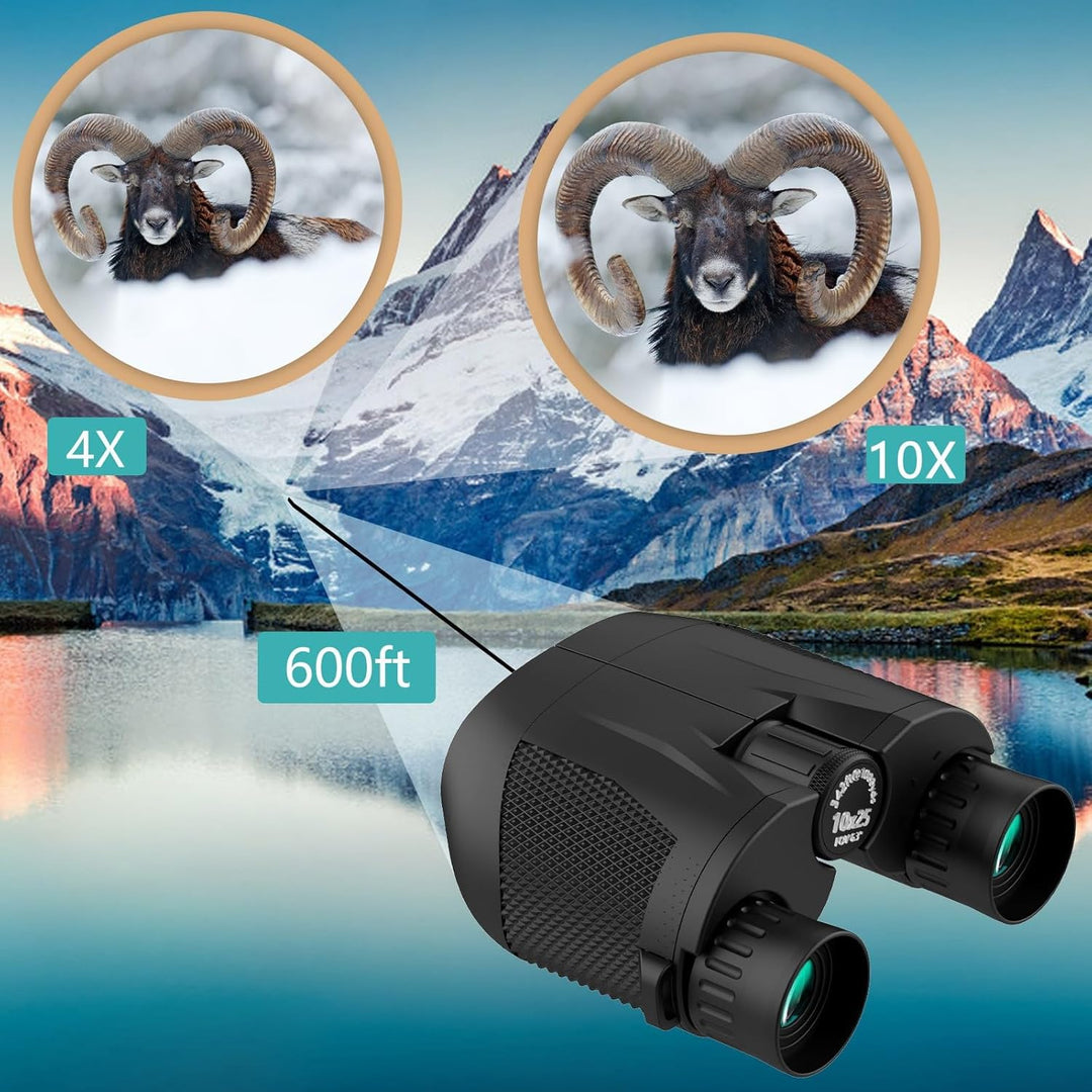Fernglas 10X25, Ferngläser Klein, BAK4 Prism FMC Binoculars, Kompaktes Fernglas für Erwachsene und K