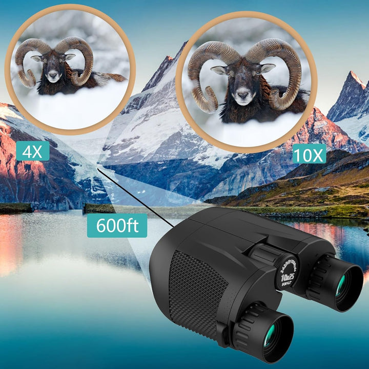 Fernglas 10X25, Ferngläser Klein, BAK4 Prism FMC Binoculars, Kompaktes Fernglas für Erwachsene und K