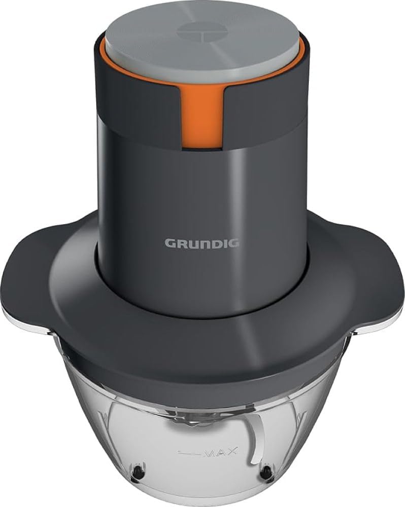 Grundig CH 5320 Multi-Zerkleinerer, 500 Watt, 2 Edelstahlmesser, 0,5 l Glasbehälter, 2 Stufen, Anti-