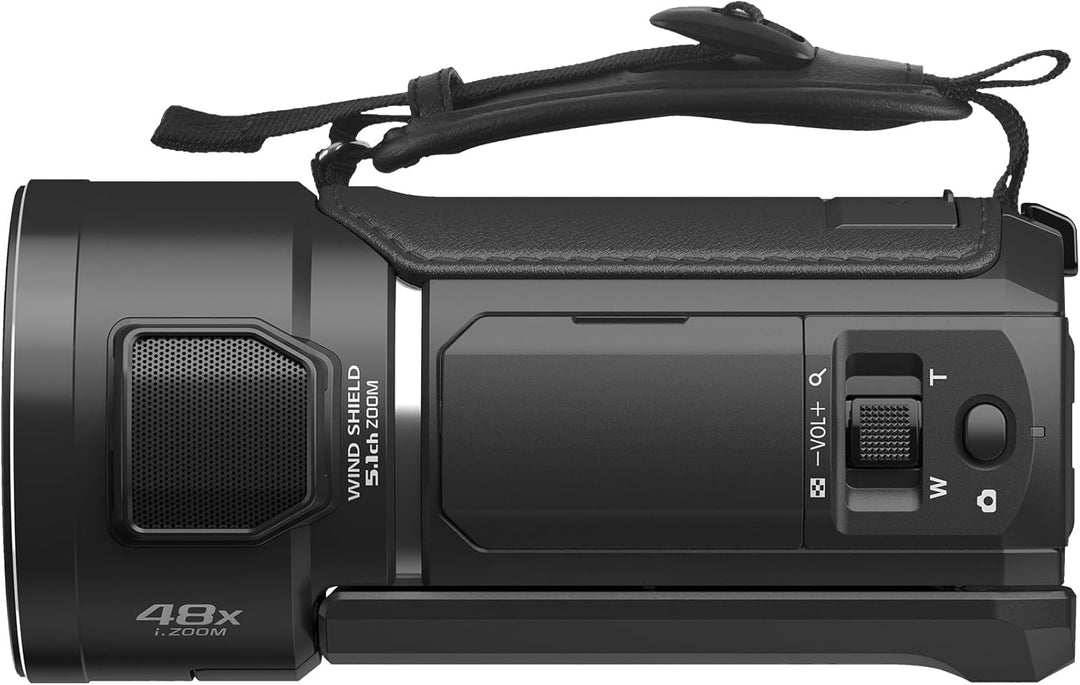 Panasonic HC-V900E-K Full-HD-Camcorder, FHD-Video, 25-mm-F1.8-Weitwinkelobjektiv, 24-facher optische