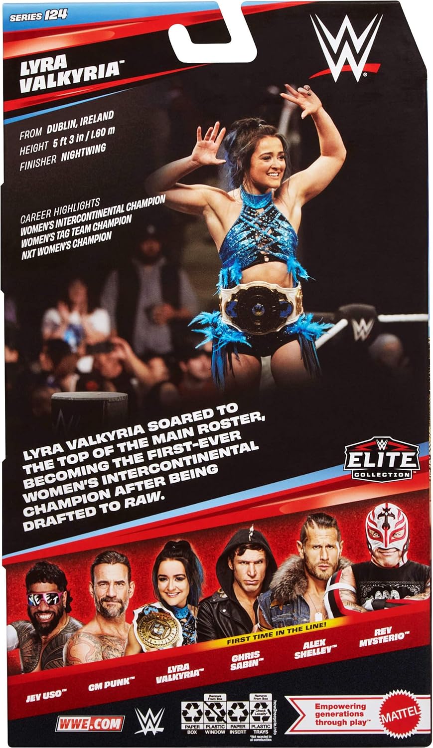 Mattel WWE Elite Actionfigur & Zubehör, Serie #124 Set, 15,2 cm grosses Sammlerstück Lyra Valkria mi