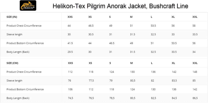 Helikon-Tex Bushcraft PILGRIM Anorak Outdoor Jacke -DuraCanvas- Schwarz XS Coyote, S