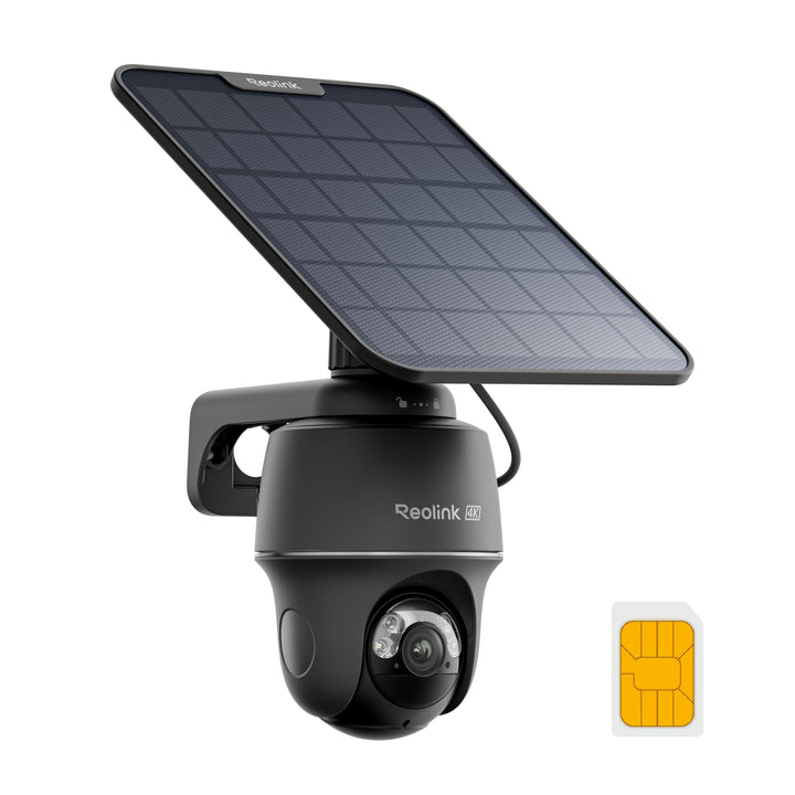 Reolink 4K 4G LTE Überwachungskamera Aussen mit SIM Karte Ohne WLAN, 355°&140° PTZ Solar Kamera Outd