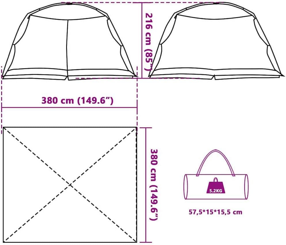 Moskitonetz Zelt mit Dach Azure Blau x x wasserdicht leicht UV Schutz atmungsaktiv Winddicht Camping