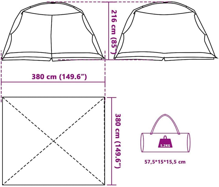 Moskitonetz Zelt mit Dach Azure Blau x x wasserdicht leicht UV Schutz atmungsaktiv Winddicht Camping