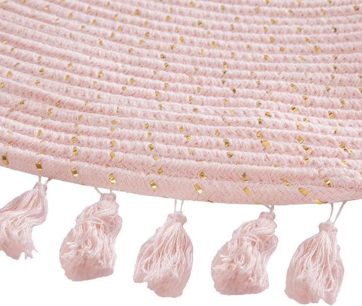 Kinderteppich Lulu - Lurex - rosa D 90 cm - Rosa - Atmosphera créateur d'intérieur