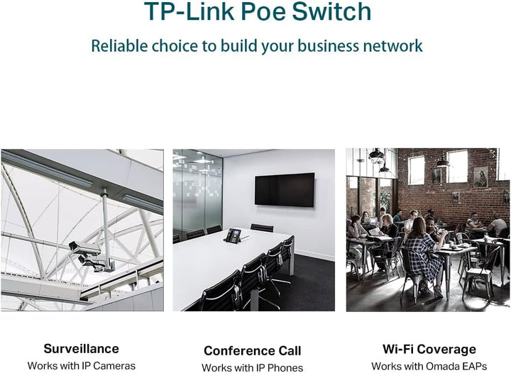 TP-Link Jetstream 8-Port Gigabit Smart Switch with 4-Port PoE+(TL-SG2008P)