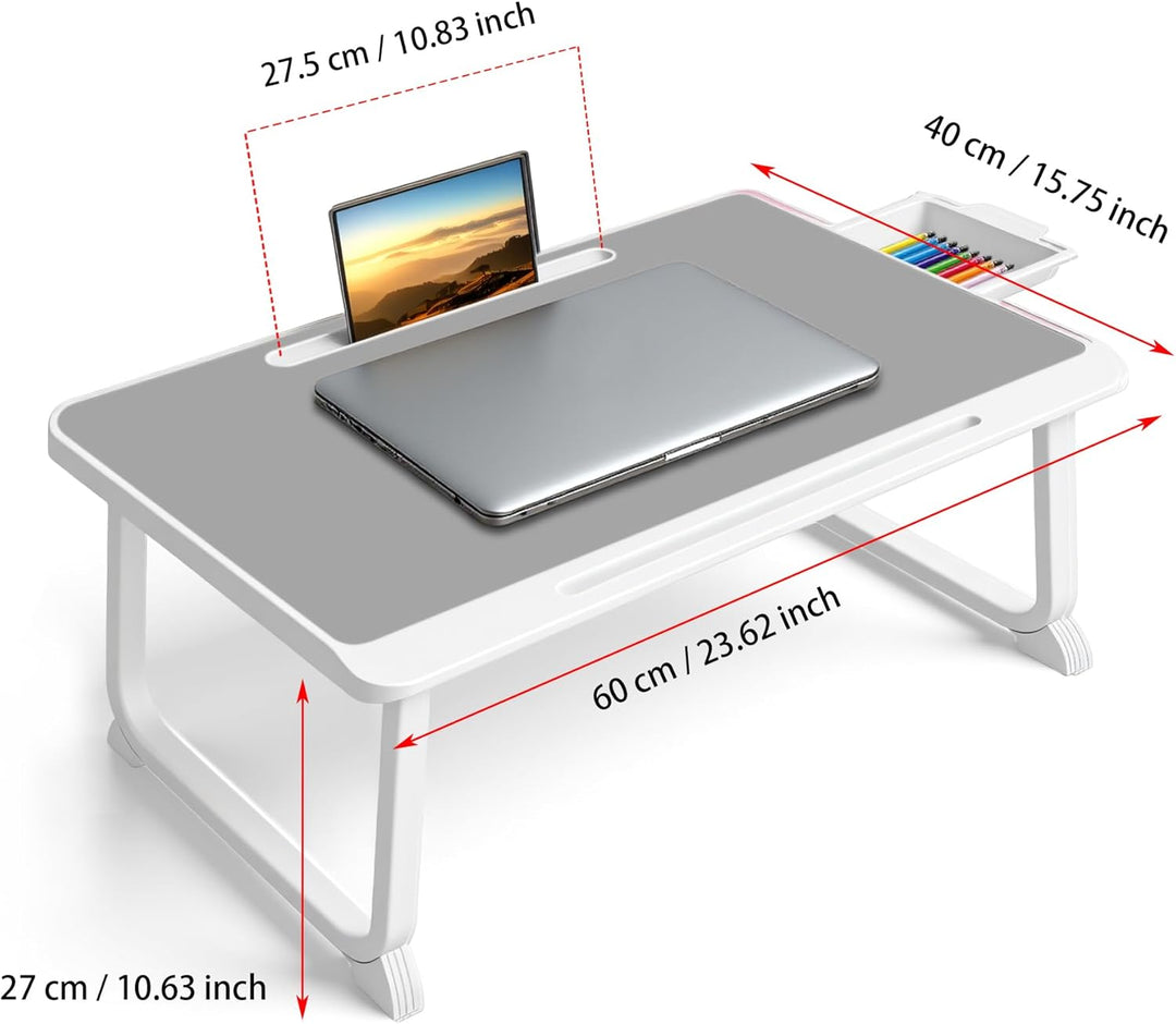 Laptop Bed Desk - Schossschreibtisch für Frühstück im Bett, Arbeitszimmer, Büroarbeit, Gaming, Schre