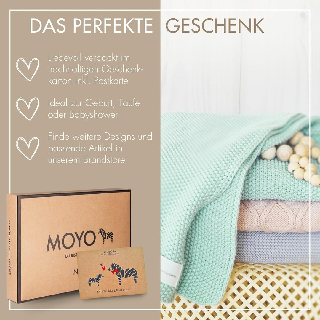 MOYO Babydecke - traumhafte Babydecke Baumwolle (100% Bio, GOTS) - 100% klimaneutral - atmungsaktive