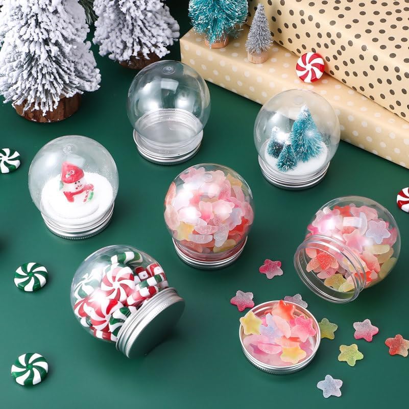 Kunststoff-Schneekugeln, 15 Stück 150 Ml DIY-Schneekugel Aus Durchsichtigem Kunststoff mit künstlich