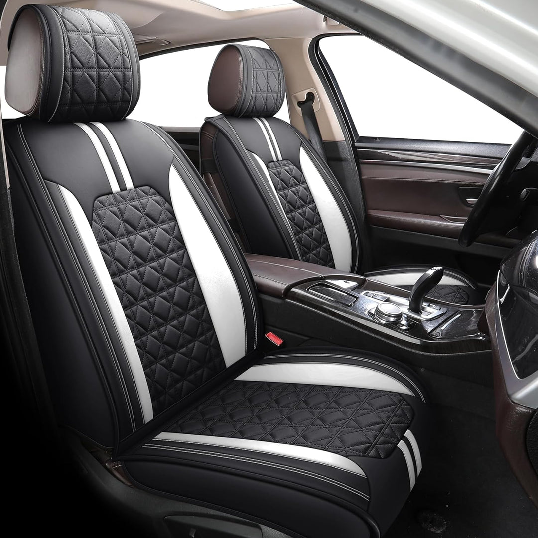 YOUXIU 2 Vordersitzbezüge Auto Sitzbezüge Set für Auto PKW SUV Wasserdicht Kunstleder Universal fur