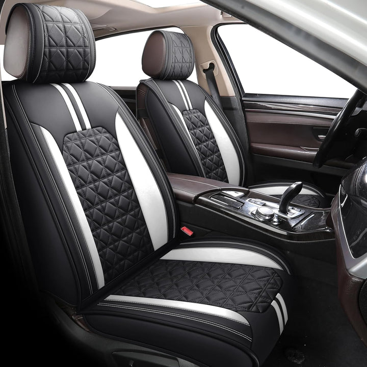 YOUXIU 2 Vordersitzbezüge Auto Sitzbezüge Set für Auto PKW SUV Wasserdicht Kunstleder Universal fur
