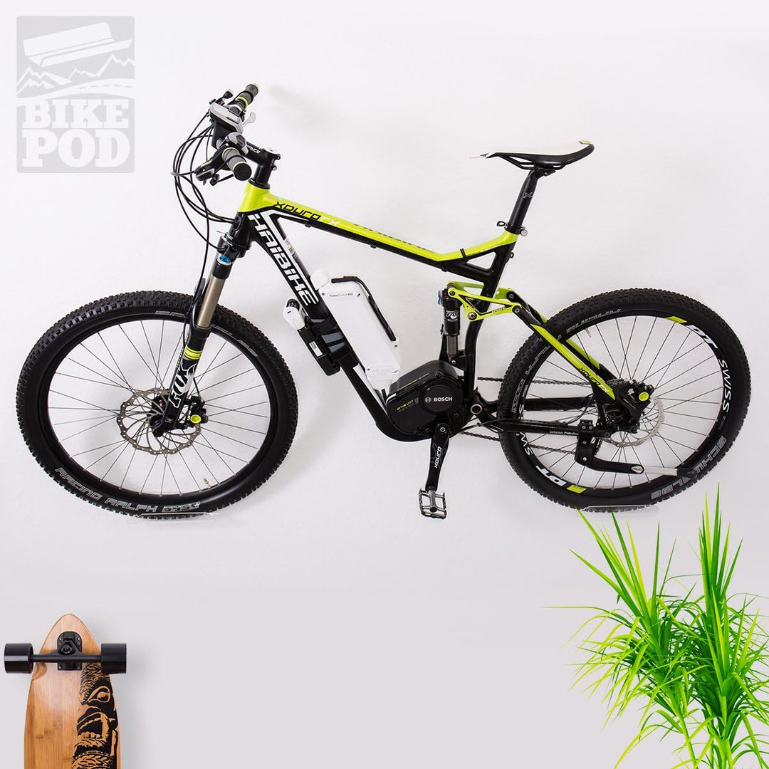 WANDKINGS BIKEPOD Wandhalter - Transparent - für 1 Fahrrad, Rennrad, Mountainbike & mehr - Wandhalte