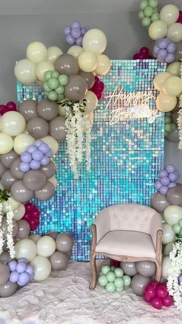 Kate Shimmer Wall Panels Pailletten Magisches Blau Wand Pailletten Hintergrund Party Panels für Part