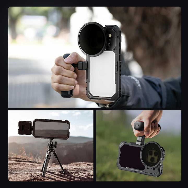 NEEWER 17 Pro Max Käfig Cage Video Rig Handy Stabilisator Set kompatibel mit iPhone 17 Pro Max mit 6