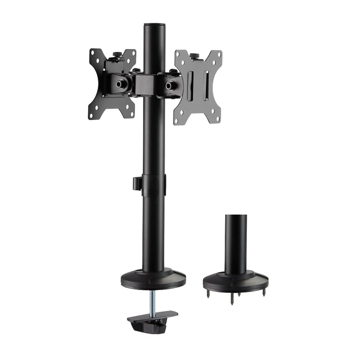 LogiLink BP0109 - Monitorhalterung 2-Fach, 17–32", Stahl, Curved Screens Schwarz