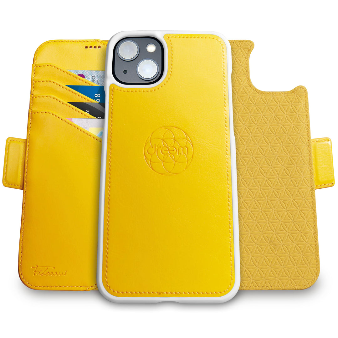 Dreem Fibonacci kompatibel mit iPhone 15 Brieftaschen-Etui / 2-in-1 stossfestes Etui und abnehmbares