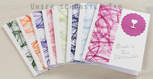 10 x Einladung Einladungskarte Kommunion Einladungen KK018 (pink) Rosa, Rosa