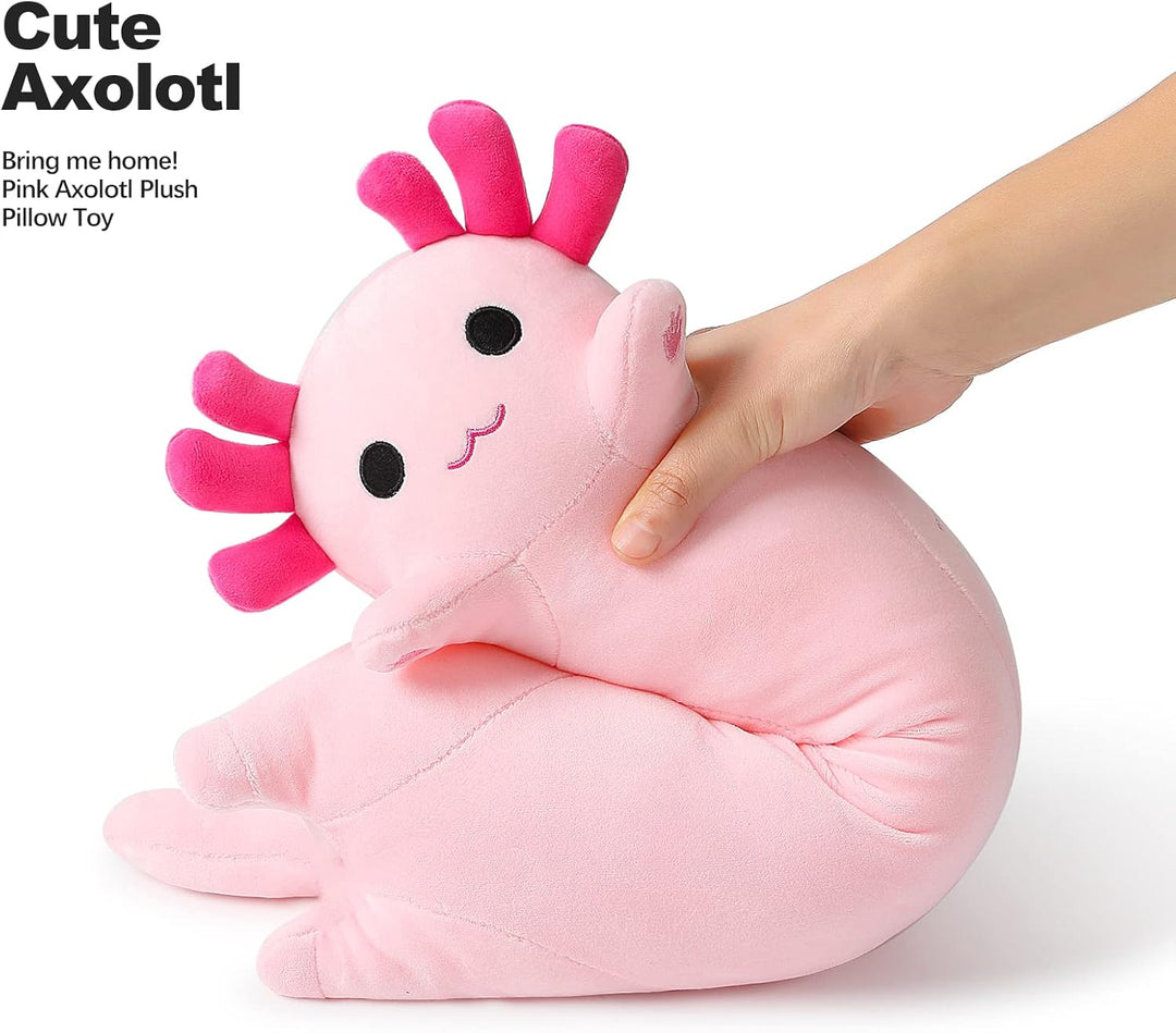 shownicer Plüschtier Axolotl Kuscheltier Stofftier Kawaii Axolotl Plüsch Kissen Spielzeug Axolotl Wu