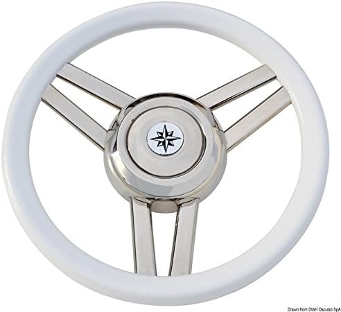 Orangemarine Steuer Magnifico 3 Speichen weiss, weiss -