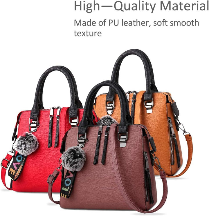 NICOLE & DORIS Mode Handtaschen Damen Taschen Elegant Shopper Tote Leder Schultertasche Frauen Umhän