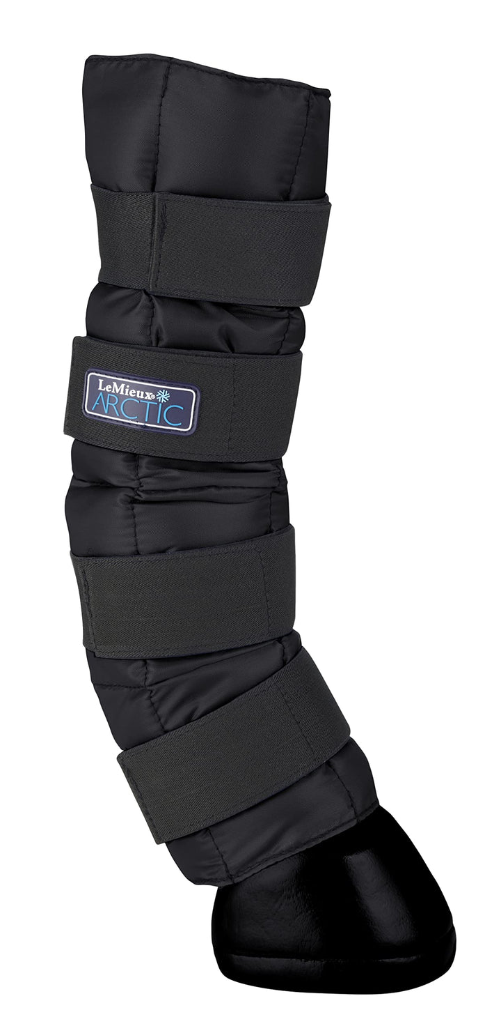 LeMieux Arctic Ice Pferdestiefel in Schwarz, mit Kühlwirkung und flexiblen Gummibändern für Vorder-
