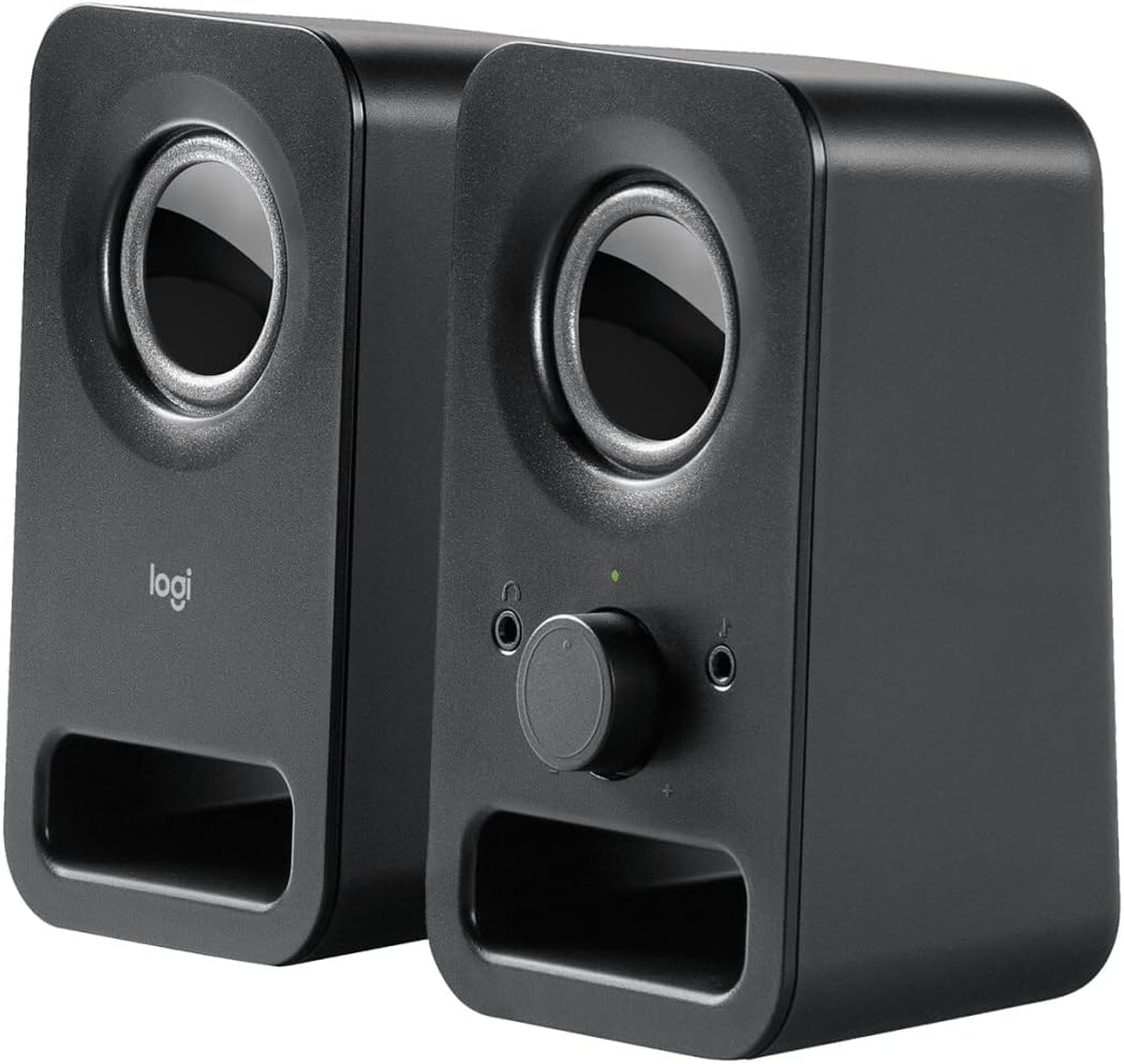 Logitech Z150 PC-Lautsprecher, Stereo Sound, 2 Lautsprecher, 6 Watt Spitzenleistung, 3,5 mm Eingang,