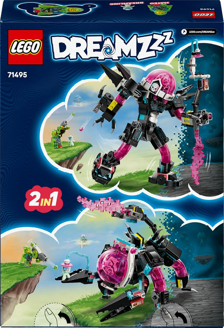 LEGO DREAMZzz 2in1 Mateo vs. Cyber Brain Mech - Modular Robot Toy for 8+ Year Old Boys & Girls - Reb