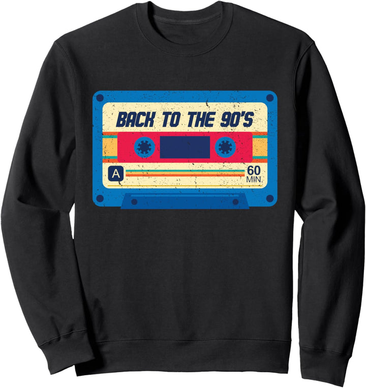 90er Jahre Back to the 90s Retro Party Kassette Mottto-Party Sweatshirt