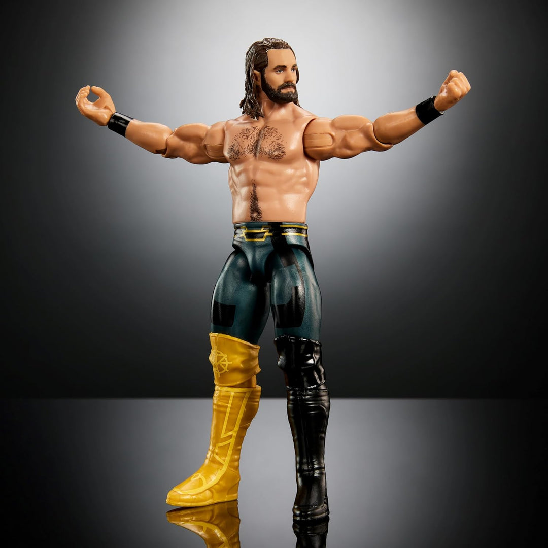 Mattel WWE Top Picks Actionfiguren, 15,2 cm grosse Seth Rollins zum Sammeln, mit 10 Gelenkpunkten un
