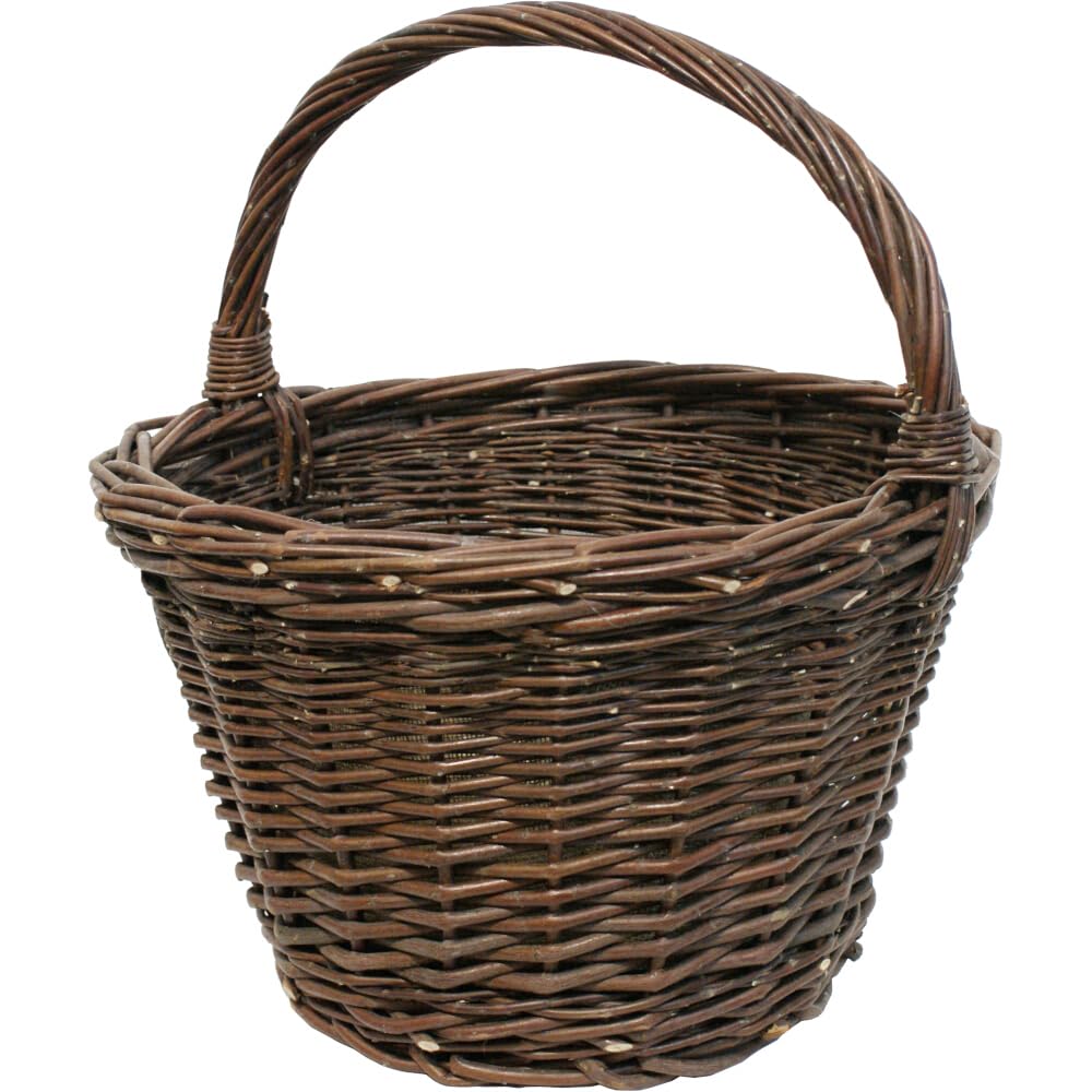 Weidenkorb S, Ø 40x27 cm dunkel, 1 Henkel
