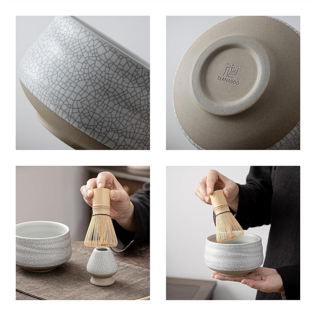 TEANAGOO Matcha Set| Matcha Besen|Matcha Tea Set | Matcha Schale| Matcha Whisk,Schaufel, Sieb, Match